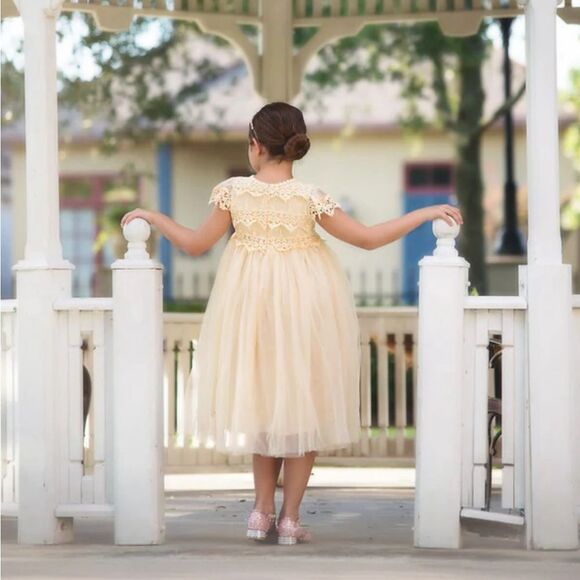 Trish Scully KATRINA DRESS BUTTERSCOTCH Girls 10 - Picture 3 of 11